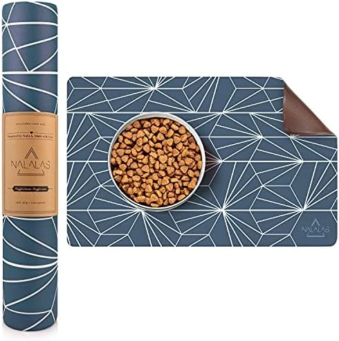 NALALAS Bohemian Large Waterproof Dog Mat - Food & Water Pet Food Mat, Cat Food Mat, Dog Food Mat For Floors - Waterproof Nonslip Eco-Friendly Pet Dog Placemats (Crossed The Line) 10 NALALAS Bohemian Large Waterproof Dog Mat - Food & Water Pet Food Mat, Cat Food Mat, Dog Food Mat For Floors - Waterproof Nonslip Eco-Friendly Pet Dog Placemats (Crossed The Line) - Image 8