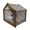 Lunarable Dog Bone Wooden Pet House, Puppy Sleeping In Doghouse Pattern With Paw Printsnd Food Bowl Illustration, Outdoor & Indoor Portable Dog Kennel With Pillow And Cover, Large, Multicolor 2 Lunarable Dog Bone Wooden Pet House, Puppy Sleeping In Doghouse Pattern With Paw Printsnd Food Bowl Illustration, Outdoor & Indoor Portable Dog Kennel With Pillow And Cover, Large, Multicolor -Zoo Shop 51VDFWQv7LL