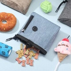 3 Pcs Dog Treat Pouch Dog Treat Training Pouch Washable Dog Treat Bag With Waist Strap And Poop Bag Dispenser For Carry Puppy Pet Toys, Kibble, Treats Holder, 2 Ways To Wear (Simple) -Zoo Shop 51VFNB4q8wL
