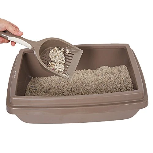 Lucky Tree 3 Color Cat Litter Pan Litter Box Plastic Cat Food Bowl With Scoop Shovel, 4Pcs Pet Supplies Set For Cats 6 Lucky Tree 3 Color Cat Litter Pan Litter Box Plastic Cat Food Bowl With Scoop Shovel, 4Pcs Pet Supplies Set For Cats - Image 4