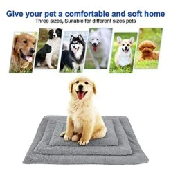 SONGBIRDTH Dog Mat Comfortable Soft Warm Pet Bed Washable Kennel Pad Pet Mats For Dogs Cats Sleeping Gray L -Zoo Shop 51VXk5xOmYS