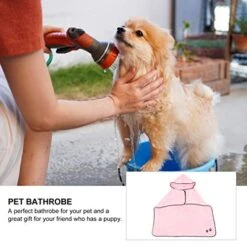 Mipcase Supplies Cleaning Shower Size Dry Kitten Robes Puppy Bag Bathing Pet Coat Bathrobe Bath M Towel Dog Microfibre Fleece Animal Wearable Coral Wear Robe Accessories Drying Quick -Zoo Shop 51Vhu5RxlzL