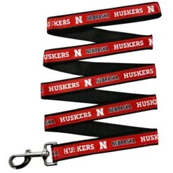NCAA PET Leash Nebraska Cornhuskers Dog Leash, Large Collegiate Team Leash For Dogs & Cats. A Sporty, Shiny & Colorful Cat Leash & Dog Leash Licensed By The College