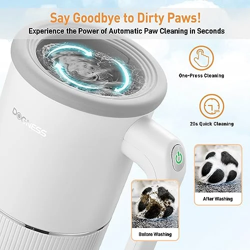 DOGNESS Automatic Dog Paw Cleaner, Electric Paw Washer For Dogs Portable Paw Cleaner Cup, Dog Foot Cleaning Machine USB Rechargeable, Designed For Medium To Large Dogs (White) 4 DOGNESS Automatic Dog Paw Cleaner, Electric Paw Washer For Dogs Portable Paw Cleaner Cup, Dog Foot Cleaning Machine USB Rechargeable, Designed For Medium To Large Dogs (White) - Image 2