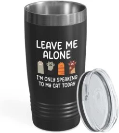 Flairy Land Cat Lady Black Tumbler 20oz - Passionate About Cats -Cat Themed Kitchenware Cat Parent Gift Cat Person Feline Mom Furkids Cat Sitter Cat Groomer Middle Aged Woman -Zoo Shop 51W3yCDaS0L. AC