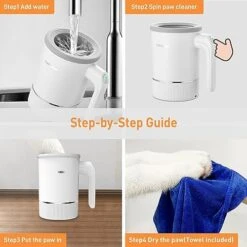 DOGNESS Automatic Dog Paw Cleaner, Electric Paw Washer For Dogs Portable Paw Cleaner Cup, Dog Foot Cleaning Machine USB Rechargeable, Designed For Medium To Large Dogs (White) 13 DOGNESS Automatic Dog Paw Cleaner, Electric Paw Washer For Dogs Portable Paw Cleaner Cup, Dog Foot Cleaning Machine USB Rechargeable, Designed For Medium To Large Dogs (White) -Zoo Shop 51W6igL1rAL