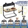 APEXCHASER Elevated Dog Bowls With 2 Stainless Steel Dog Food Bowls, Raised Dog Bowl Adjusts To 4 Heights(3.74", 6.69", 9.65",12.59") Stand For Small Size Dogs And Cats, Medium Large Dogs -Zoo Shop 51WFiMVebmL