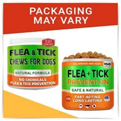 Natural Flea & Tick Prevention For Dogs Chewable Tablets - Flea & Tick Control Supplement - Oral Flea Pills For Dogs - All Breeds And Ages - Soft Chews Made In USA 9 Natural Flea & Tick Prevention For Dogs Chewable Tablets - Flea & Tick Control Supplement - Oral Flea Pills For Dogs - All Breeds And Ages - Soft Chews Made In USA -Zoo Shop 51WQG2W5lpL