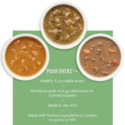 The Honest Kitchen Bone Broth POUR OVERS™ Wet Toppers For Dogs (12 Pack), 5.5oz - Turkey & Salmon Stew -Zoo Shop 51WQHRidnAL