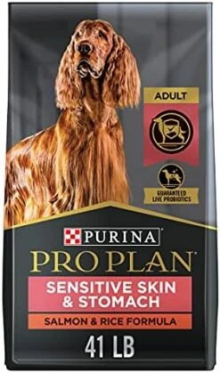 Purina Pro Plan Sensitive Skin And Sensitive Stomach Dog Food With Probiotics For Dogs, Lamb & Oat Meal Formula - 4 Lb. Bag -Zoo Shop 51WWK09ASTS. AC 1