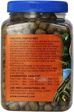Zoo Med Natural Aquatic Turtle Food - Maintenance Formula (Pellets) 6.5 Oz - Pack Of 3 -Zoo Shop 51WcBefCjnL