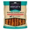 Dentley's Gourmet Rawhide Stuffed Rolls Dog Treats - Sweet Potato & Chicken 25 Rolls Per Pack -Zoo Shop 51WgQnP9nXL