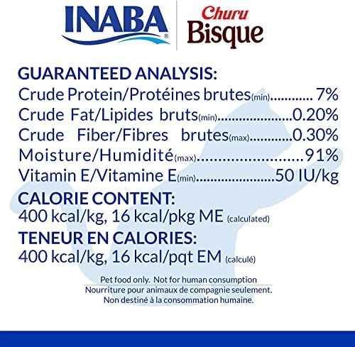 INABA Churu Bisque Lickable Treats For Cats, Creamy Purée Bisque With Vitamin E & Green Tea Extract, 1.4 Ounces Per Pouch, (48 Servings), Chicken With Beef Recipe 6 INABA Churu Bisque Lickable Treats For Cats, Creamy Purée Bisque With Vitamin E & Green Tea Extract, 1.4 Ounces Per Pouch, (48 Servings), Chicken With Beef Recipe - Image 4