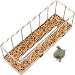 La La Pet® Stainless Steel Reptile Turtle Food Water Dispenser Feeder Food Bowl Feeding Dish For Lizard Tortoise Chameleon Round L -Zoo Shop 51WoVMJYbXL. AC