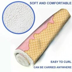 GENERIC Yellow Dog Bed Mat Breakfast Food Cartoon Like Image For Puppy Dog Cat Sofa Cushion Home Rug Keep Warm Sleeping Cover Fast Food Dessert 25" X 35" -Zoo Shop 51Wt6avMvWL