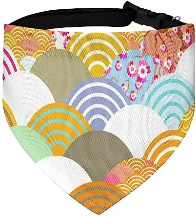 GENERIC Elegant Floral Pattern Dog Bandana,Dog Bandanas Triangle Bibs Scarf Accessories Minimal Head Cicumference 8 GENERIC Elegant Floral Pattern Dog Bandana,Dog Bandanas Triangle Bibs Scarf Accessories Minimal Head Cicumference - Image 6