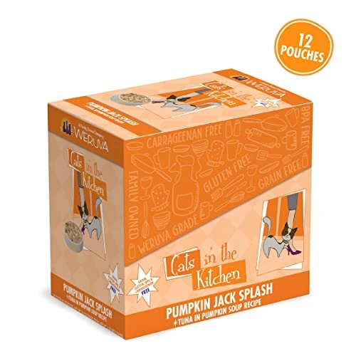 Weruva Cats In The Kitchen, Pumpkin Jack Splash With Tuna In Pumpkin Soup Cat Food, 3oz Pouch (Pack Of 12), Orange 3 Weruva Cats In The Kitchen, Pumpkin Jack Splash With Tuna In Pumpkin Soup Cat Food, 3oz Pouch (Pack Of 12), Orange