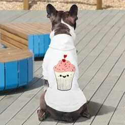 GENERIC Funny Cupcake Dog Hoodie - Kawaii Food Dog Coat - Cute Dog Clothing - Black, L -Zoo Shop 51XGtnA47lL