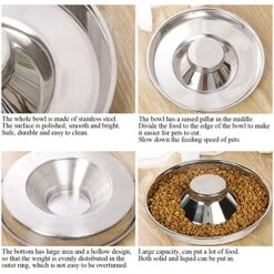 QIYADIN Stainless Steel Pet Bowl For Puppy And Cat, Dog Food And Water Feeding Bowl, Puppies And Kittens Weaning Bowls, Multiple Dogs And Cats Eat And Drink Together (2PC, L) 19 QIYADIN Stainless Steel Pet Bowl For Puppy And Cat, Dog Food And Water Feeding Bowl, Puppies And Kittens Weaning Bowls, Multiple Dogs And Cats Eat And Drink Together (2PC, L) -Zoo Shop 51XGzcSIq8L