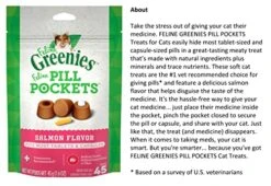 Greenies Pill Pockets For Cats Bundle, Includes 01 Bag (1.6oz) Salmon Flavor And 01 Bag(1.6oz) Tuna&Cheese Flavor.Plus A Facts About Pet Nutrition Booklet. -Zoo Shop 51XOq5ZIhXL