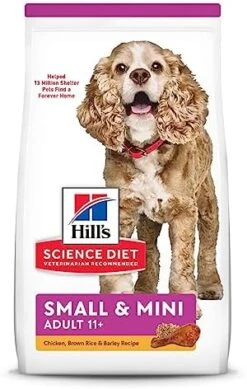 Hill's Science Diet Dry Dog Food, Adult 11+ For Senior Dogs, Small Paws, Chicken Meal, Barley & Brown Rice Recipe, 15.5 Lb. Bag -Zoo Shop 51XbLYu ujL. AC 1