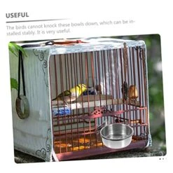 3pcs Water Bowl For Dog Crate Stainless Steel Drinking Glasses Parrot Cage Bowls Bird Water Basins Birds Cage Water Feeder Parrot Supplies Bird Water Holder Parrot Hanging Cup Food -Zoo Shop 51XcrpU0LUL