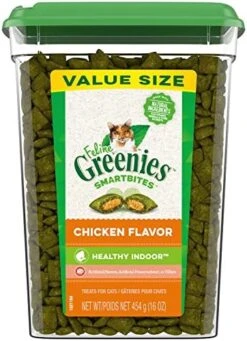 FELINE GREENIES SMARTBITES HEALTHY INDOOR Natural Treats For Cats, Tuna Flavor, 16 Oz. Tub -Zoo Shop 51XhrNm5xWL. AC