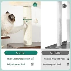 YITAHOME Litter Box Enlcosure With Cat Tree, 4-in-1 Modern Cat Tree With Cat Mat, Indoor Wooden Cat House Separable Litter Box Furniture Hidden End Table For 3-4 Large Cats 15 YITAHOME Litter Box Enlcosure With Cat Tree, 4-in-1 Modern Cat Tree With Cat Mat, Indoor Wooden Cat House Separable Litter Box Furniture Hidden End Table For 3-4 Large Cats -Zoo Shop 51XjwVEbjHL