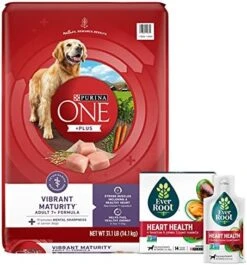 Purina ONE High Protein Dry Senior Dog Food Plus Vibrant Maturity Adult 7 Plus Formula - 16.5 Lb. Bag -Zoo Shop 51XxGrODKZL. AC