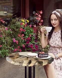 Aomike Round Fitted Tablecloth, Modern Black Yellow Pet Two Dogs Yellow Desert Elastic Edge Tablecloth Waterproof Wipeable Table Cover For Dinning Fits Tables Up To 55" - 60" -Zoo Shop 51Y1RqyZbWL