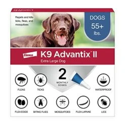 K9 Advantix II XL Dog Vet-Recommended Flea, Tick & Mosquito Treatment & Prevention | Dogs Over 55 Lbs. | 2-Mo Supply
