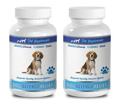 Itch Relief For Dogs With Allergies - Allergy And Itch Relief For All Dogs - Any Size - With Turmeric And QUERCETIN - Immune Boost - Quercetin For Dogs Organic - 2 Bottles (150 Tablets)