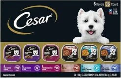 CESAR Wet Dog Food Classic Loaf In Sauce Grilled Chicken, Filet Mignon, Porterhouse Steak, Beef, Chicken & Liver And Turkey Variety Pack (36) 3.5 Oz. Easy Peel Trays 22 CESAR Wet Dog Food Classic Loaf In Sauce Grilled Chicken, Filet Mignon, Porterhouse Steak, Beef, Chicken & Liver And Turkey Variety Pack (36) 3.5 Oz. Easy Peel Trays -Zoo Shop 51YEvHDfmpL. AC 1