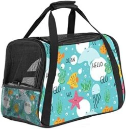 Pet Carrier Lovely Little Dog Bone Dog Food Soft-Sided Pet Travel Carriers For Cats,Dogs Puppy Comfort Portable Foldable Pet Bag Airline Approved -Zoo Shop 51YJyr2MteL. AC