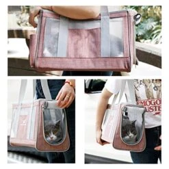 MEENE Cat Carrier Bag Breathable Transporter Pet Bag Portable Puppy Single Shoulder Bags Travel Pet Carrier For Cat Dog Pets Handbag (Color : B, Size : 39x17x27cm) -Zoo Shop 51YMQ2MXP3L