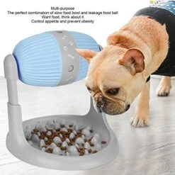 Pet Chewing Toy, Dog Training Leakage Food Toy TPR Ball Rolling Slow Feeder Food Bowl For Cat Dog(Blue) -Zoo Shop 51YTMjuRXGL