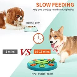 NPET Dog Puzzle Toy, Interactive Dog Toys For Small & Medium Dogs, Dog Enrichment Toys For Pet IQ Training & Mental Enrichment (Green, Level 1) 12 NPET Dog Puzzle Toy, Interactive Dog Toys For Small & Medium Dogs, Dog Enrichment Toys For Pet IQ Training & Mental Enrichment (Green, Level 1) -Zoo Shop 51YUHO7nREL