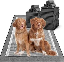 MIZOK Pee Pads For Dogs Large 28x34 Inches, Charcoal Puppy Pads New & Improved Odor-Control Absorbs Up To 8 Cups Of Urine Dog Pee Pads, 6-Layer Leak-Proof Wee Wee Pads For Dogs (40 Counts) 24 MIZOK Pee Pads For Dogs Large 28x34 Inches, Charcoal Puppy Pads New & Improved Odor-Control Absorbs Up To 8 Cups Of Urine Dog Pee Pads, 6-Layer Leak-Proof Wee Wee Pads For Dogs (40 Counts) -Zoo Shop 51YVS6g7PeL. AC