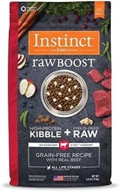 Instinct Raw Boost Grain Free Recipe With Real Beef Natural Dry Dog Food, 4 Lb. Bag -Zoo Shop 51YZlvDLm4L. AC 1