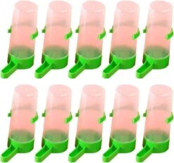 NOGRAX Parakeet Food Pet Bird Supplies 10PCS Medium Size Automatic Bird Parrot Feeding Cup Portable Feeder Cup Parrot Drinking Cup Bird Supplies Water Feeder (Color : Green, Size : 3.5x10.5cm) -Zoo Shop 51YaIUx5EdL. AC