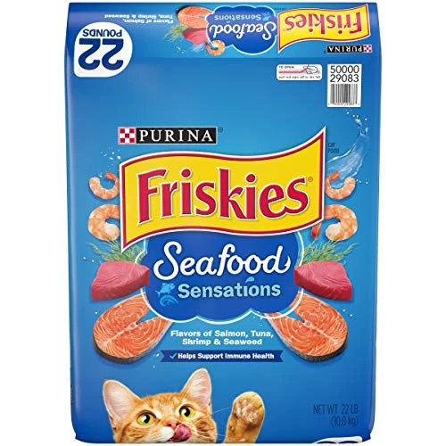 Purina Friskies Dry Cat Food, Seafood Sensations - 22 Lb. Bag 3 Purina Friskies Dry Cat Food, Seafood Sensations - 22 Lb. Bag