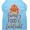 BRIGHTT - Family, Food, And Football Screen Print Dog Shirt Baby Blue XS For Pet Dog Puppy Pup Pupper Doggos