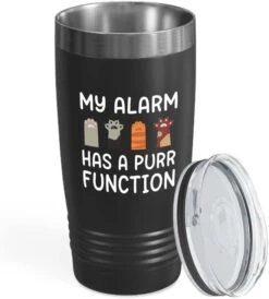 Cat Owner Black Tumbler 20oz - My Cats And I Talk - Cat Women Fun Cat Parents Stuff Lady Paws Pet Dad Gifts -Zoo Shop 51Yrfa6WMVL. AC 1