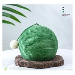 JYDQM Cats Tree Scratcher Woven Cats Scratch Cactus Ball With Wood Base Pet Toy Scratch Board Ball Pet Cat Supplies (Color : C, Size : One Size)