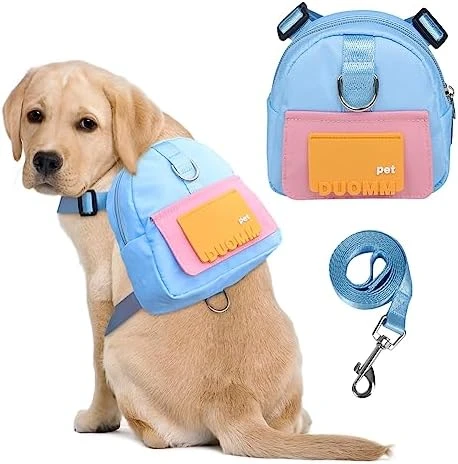 DoggieKit Dog Backpack Harness With Leash,Cute Pet Puppy Backpacks Bulid-in Dog Poop Bag Dispenser,Adjustable Pets Self Carrier Bag For Small Medium Dogs Travel Hiking Daily Walking(M, Yellow) 7 DoggieKit Dog Backpack Harness With Leash,Cute Pet Puppy Backpacks Bulid-in Dog Poop Bag Dispenser,Adjustable Pets Self Carrier Bag For Small Medium Dogs Travel Hiking Daily Walking(M, Yellow) - Image 5