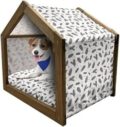 Ambesonne Avocado Wooden Dog House, Fresh Summer Food Theme As Half Piece Of Multiple Avocado Warm Backdrop, Indoor & Outdoor Portable Dog Kennel With Pillow & Cover, 2X-Large, Multicolor -Zoo Shop 51YxgA i3VL. AC