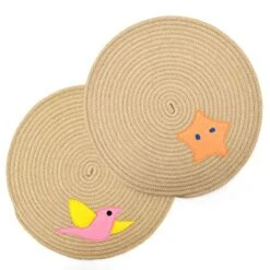 TEHAUX Pet Cat Hut- 1pc Pet Cat Litter Pad Circular Sleeping Mat Cartoon Hemp Rope Cushion Pet Placemat Food Feeding Mat Floor Mat (Random Color) -Zoo Shop 51YyVc4G5IL