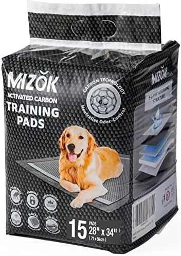 MIZOK Pee Pads For Dogs Large 28x34 Inches, Charcoal Puppy Pads New & Improved Odor-Control Absorbs Up To 8 Cups Of Urine Dog Pee Pads, 6-Layer Leak-Proof Wee Wee Pads For Dogs (40 Counts) 9 MIZOK Pee Pads For Dogs Large 28x34 Inches, Charcoal Puppy Pads New & Improved Odor-Control Absorbs Up To 8 Cups Of Urine Dog Pee Pads, 6-Layer Leak-Proof Wee Wee Pads For Dogs (40 Counts) - Image 7