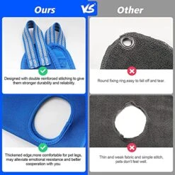 Pet Grooming For Dog Grooming Harness For Nail Trimming Pet Grooming Sling Helper Holder Pet Supplies Plus Shirt (Blue, M) -Zoo Shop 51ZAMG0XUML