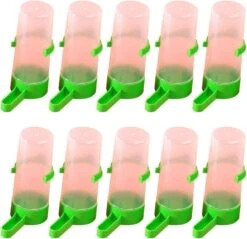 NOGRAX Parakeet Food Pet Bird Supplies 10PCS Medium Size Automatic Bird Parrot Feeding Cup Portable Feeder Cup Parrot Drinking Cup Bird Supplies Water Feeder (Color : Green, Size : 3.5x10.5cm) -Zoo Shop 51ZEo7jAX8L. AC